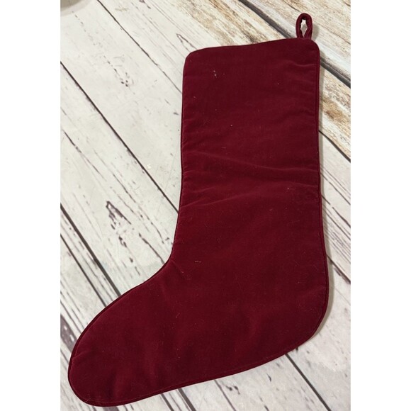 1991 Imperial Elegance Needlepoint Christmas Stocking Angel Cherub Burgundy Vtg - Picture 6 of 7